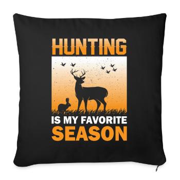 Hunter Gift Hunting Hunting Hunter Exam - Sofa pillowcase 17,3'' x 17,3'' (45 x 45 cm) - black - Front