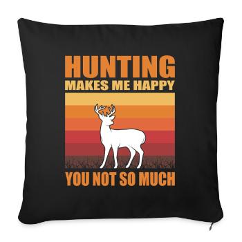 Hunter Gifts Hunting Hunting Hunter Exam - Sofa pillowcase 17,3'' x 17,3'' (45 x 45 cm) - black - Front