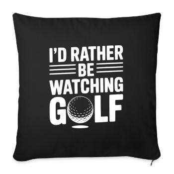 Je préfère regarder le golf - Housse de coussin décorative 45 x 45 cm - noir - Devant