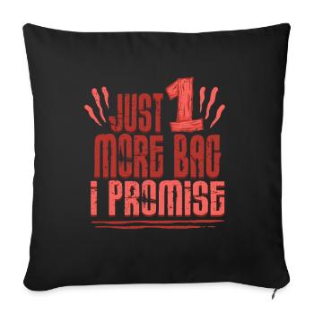 Viande séchée de bœuf séchée Biltong Pemmican - Housse de coussin décorative 45 x 45 cm - noir - Devant