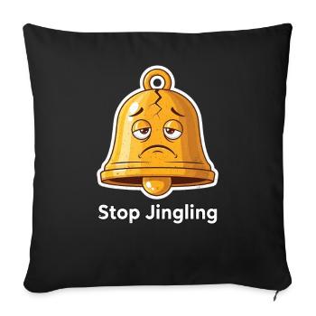 Christmas Bells Christmas Carols - Sofa pillowcase 17,3'' x 17,3'' (45 x 45 cm) - black - Front
