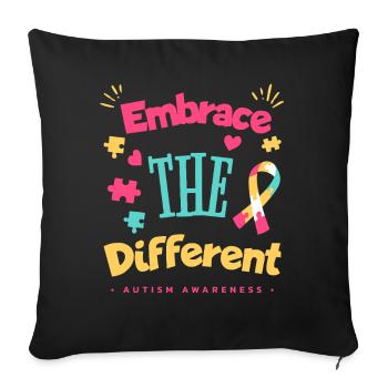 La neurodiversité est mon superpouvoir - Housse de coussin décorative 45 x 45 cm - noir - Devant