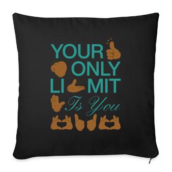 Acceptance instead of prejudice - Sofa pillowcase 17,3'' x 17,3'' (45 x 45 cm) - black - Front