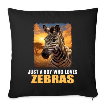Zebras Zebra - Sofa pillowcase 17,3'' x 17,3'' (45 x 45 cm) - black - Front