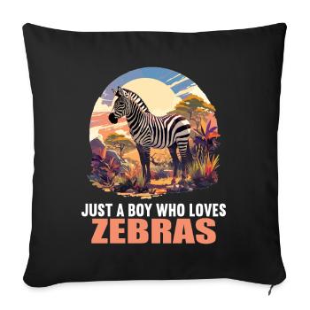 Zebras Zebra - Sofa pillowcase 17,3'' x 17,3'' (45 x 45 cm) - black - Front