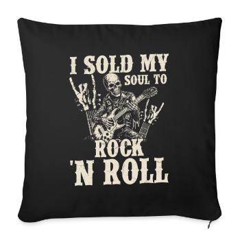 J’ai vendu mon âme au rock 'n roll Musique Guitare Rock - Housse de coussin décorative 45 x 45 cm - noir - Devant