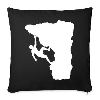 Climber on the ledge - Sofa pillowcase 17,3'' x 17,3'' (45 x 45 cm) - black - Front