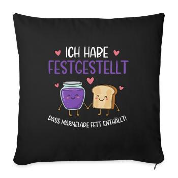Jam and toast Friends of the Heart - Sofa pillowcase 17,3'' x 17,3'' (45 x 45 cm) - black - Front