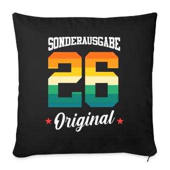 26 Anniversaire - Housse de coussin décorative 45 x 45 cm - noir - Devant