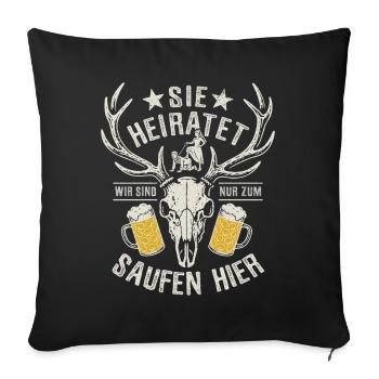 Bachelorette Party - She's getting married - Sofa pillowcase 17,3'' x 17,3'' (45 x 45 cm) - black - Front