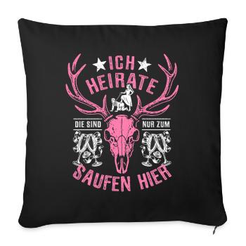 Bachelorette Party - I'm getting married - Sofa pillowcase 17,3'' x 17,3'' (45 x 45 cm) - black - Front