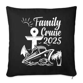 Family Cruise 2025 Summer Vacation Matching Family - Sofa pillowcase 17,3'' x 17,3'' (45 x 45 cm) - black - Front