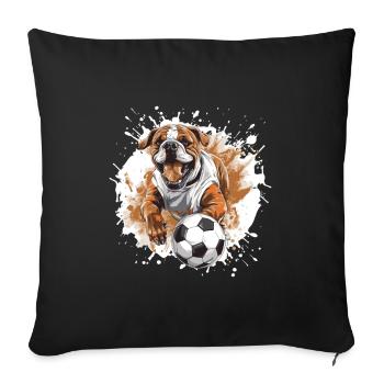 Équipe de football des Bulldogs - Housse de coussin décorative 45 x 45 cm - noir - Devant