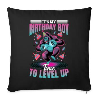 Birthday Gamer VR - Sofa pillowcase 17,3'' x 17,3'' (45 x 45 cm) - black - Front