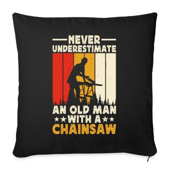 Funny Woodworker Woodworker Gift - Sofa pillowcase 17,3'' x 17,3'' (45 x 45 cm) - black - Front