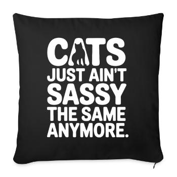 Les chats ne sont plus impertinents - Housse de coussin décorative 45 x 45 cm - noir - Devant
