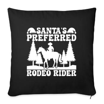 Rodeo Horse Riding Santa's Preferred Cowboys - Sofa pillowcase 17,3'' x 17,3'' (45 x 45 cm) - black - Front