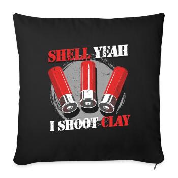 Tontaubenschießen Shell Yeah I Shoot Clay - Housse de coussin décorative 45 x 45 cm - noir - Devant