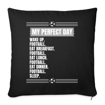 Citation de football Soccer Dire - Housse de coussin décorative 45 x 45 cm - noir - Devant