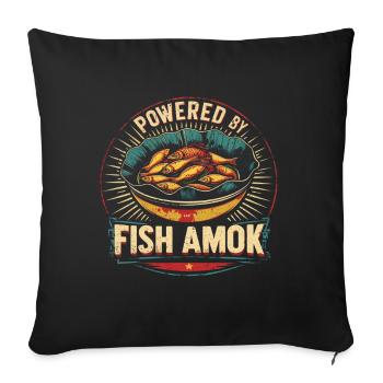 Cambodge Cambodgiens - Housse de coussin décorative 45 x 45 cm - noir - Devant