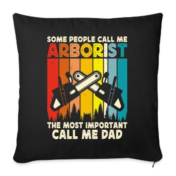 Cadeau drôle de menuisier - Housse de coussin décorative 45 x 45 cm - noir - Devant