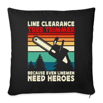 Lustiges Holzarbeiter Waldarbeiter Geschenk - Sofakissenbezug 45 x 45 cm - Schwarz - Vorne