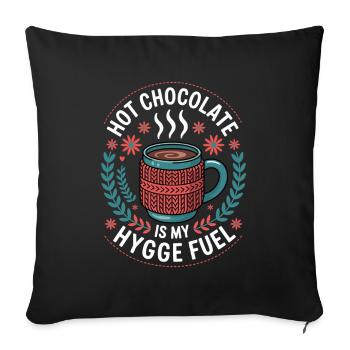 Collecte de chocolat chaud Hygge - Housse de coussin décorative 45 x 45 cm - noir - Devant