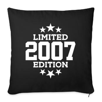LIMITED EDITION 2007 19TH BIRTHDAY - Sofa pillowcase 17,3'' x 17,3'' (45 x 45 cm) - black - Front