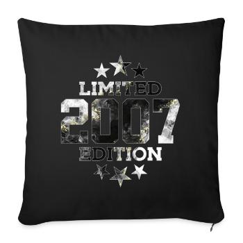 LIMITED EDITION 2007 19TH BIRTHDAY - Sofa pillowcase 17,3'' x 17,3'' (45 x 45 cm) - black - Front