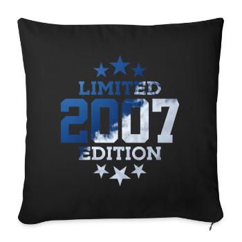 LIMITED EDITION 2007 19TH BIRTHDAY - Sofa pillowcase 17,3'' x 17,3'' (45 x 45 cm) - black - Front