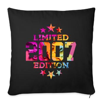 LIMITED EDITION 2007 19TH BIRTHDAY - Sofa pillowcase 17,3'' x 17,3'' (45 x 45 cm) - black - Front