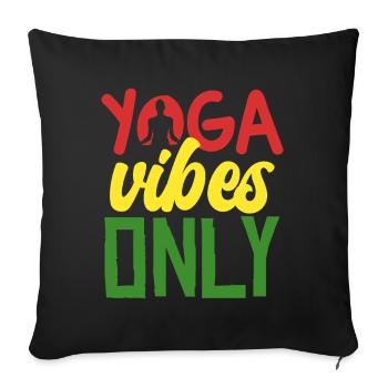 T-shirt Only Yoga Vibes - Housse de coussin décorative 45 x 45 cm - noir - Devant
