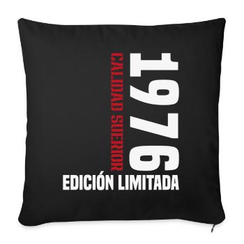 1976 Vintage Retro Birthday Gift - Sofa pillowcase 17,3'' x 17,3'' (45 x 45 cm) - black - Front