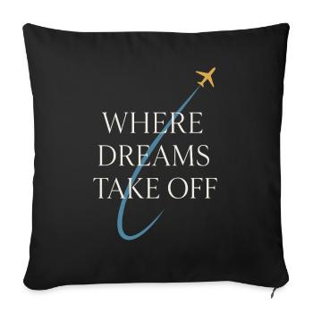Instructeur de vol Cfi Pilote Instructeur d’aviation - Housse de coussin décorative 45 x 45 cm - noir - Devant