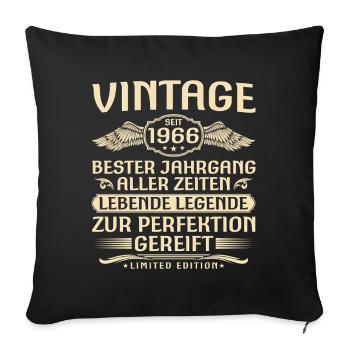 Millésime depuis 1966 Cru - 60ème Anniversaire - Housse de coussin décorative 45 x 45 cm - noir - Devant