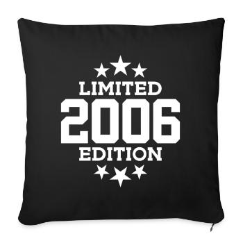 LIMITED EDITION 2006 19TH BIRTHDAY - Sofa pillowcase 17,3'' x 17,3'' (45 x 45 cm) - black - Front