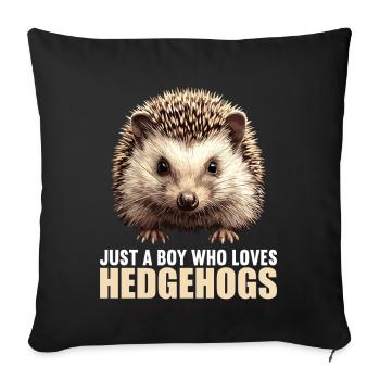 Igel - Sofakissenbezug 45 x 45 cm - Schwarz - Vorne