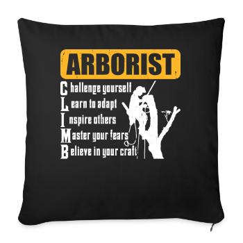 Ébéniste Ébéniste Cadeau Menuisier - Housse de coussin décorative 45 x 45 cm - noir - Devant