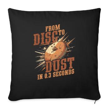 Tir au pigeon d’argile du disque à la poussière - Housse de coussin décorative 45 x 45 cm - noir - Devant