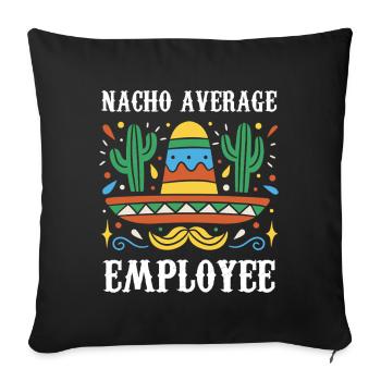 Nacho Employé moyen - Housse de coussin décorative 45 x 45 cm - noir - Devant