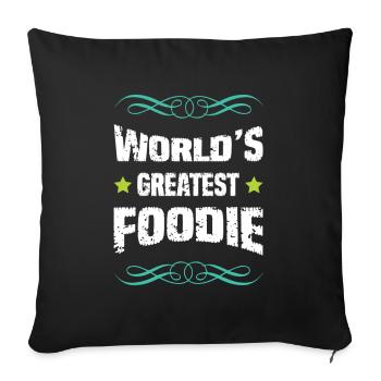 Le meilleur gastronome du monde - Housse de coussin décorative 45 x 45 cm - noir - Devant