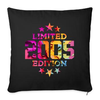 ÉDITION LIMITÉE 21E ANNIVERSAIRE 2005 - Housse de coussin décorative 45 x 45 cm - noir - Devant
