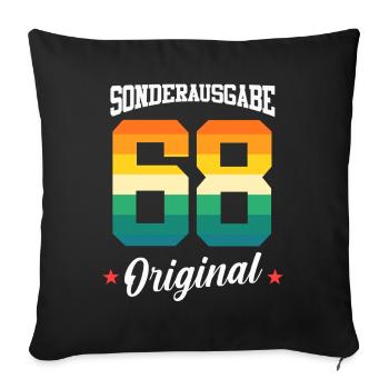 68 Birthday - Sofa pillowcase 17,3'' x 17,3'' (45 x 45 cm) - black - Front
