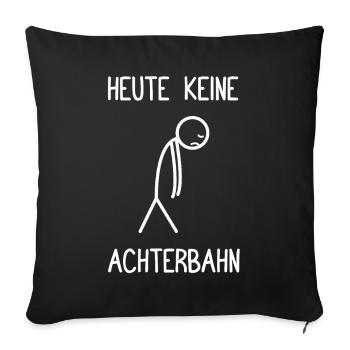 Amusement park Rollercoaster No roller coaster today - Sofa pillowcase 17,3'' x 17,3'' (45 x 45 cm) - black - Front