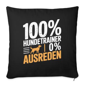 Dog School Dog Lover Dog Trainer - Sofa pillowcase 17,3'' x 17,3'' (45 x 45 cm) - black - Front
