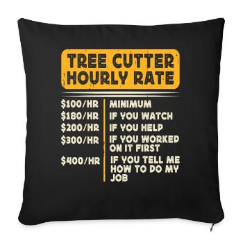 Ébéniste Ébéniste Cadeau Menuisier - Housse de coussin décorative 45 x 45 cm - noir - Devant