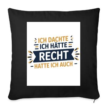 Je pensais que j’avais raison – je l’étais ! - Housse de coussin décorative 45 x 45 cm - noir - Devant