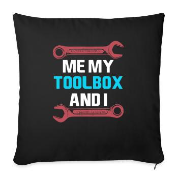 Génie mécanique Ingénieur mécanique - Housse de coussin décorative 45 x 45 cm - noir - Devant