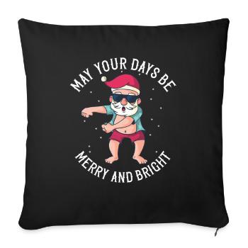 Dabbing Santa - Saint-Nicolas n’est pas froid - Housse de coussin décorative 45 x 45 cm - noir - Devant