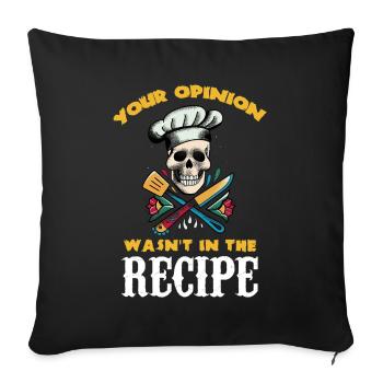 Votre avis n’était pas dans la recette - Housse de coussin décorative 45 x 45 cm - noir - Devant